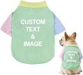 Custom Dog Shirt,Personalized Pet Apparel with Name Text Photo Image,Lightweight Breathable Puppy Kitten Cotton Vest for Small Medium Large Dogs Cats,Puppy Gift (Dopamine Green, Small)