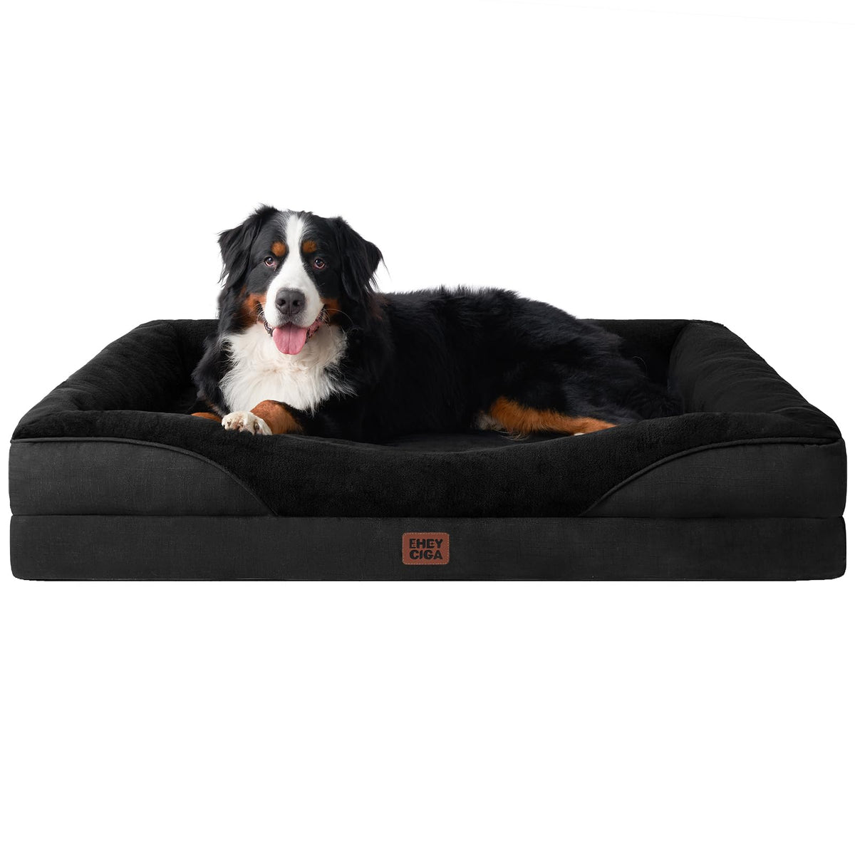 EHEYCIGA Orthopedic XL Dog Bed for Large Dog, Memory Foam Dog Couch, Beige