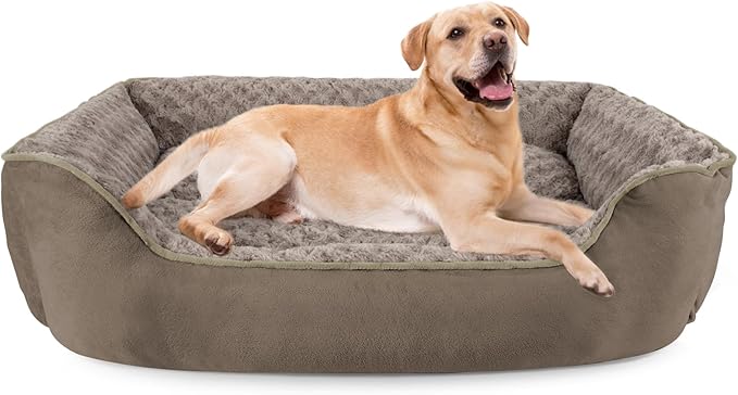 JOEJOY Rectangle Dog Bed for Large Medium Small Dogs - Washable Orthopedic Sofa Bed, Soft Breathable Puppy & Pet Cuddler, Durable Calming Dog Bed with Anti-Slip Bottom, Multiple Sizes