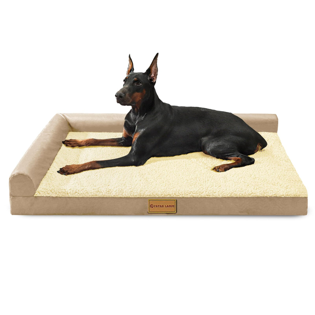 Patas Lague Orthopedic Large Dog Bed Washable Pet Sofa Bed 48''X30''Purple