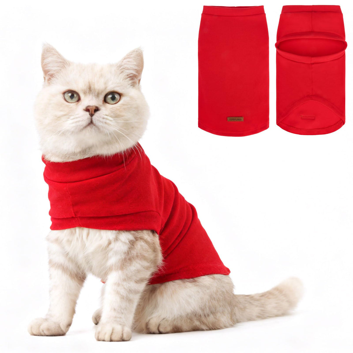 EXPAWLORER Cat Sweater Warm Fleece Pet Clothes for Cats Only