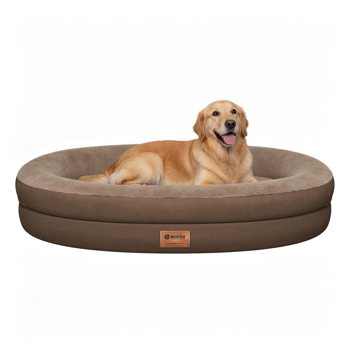 WOZOKE Waterproof Orthopedic Dog Bed for Medium Dogs, Black