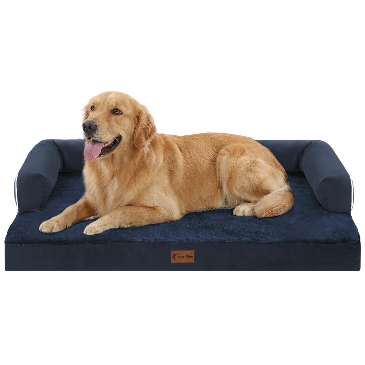 Casa Paw Orthopedic Washable Dog Bed for Extra Large Dogs, 45x35in, Grey