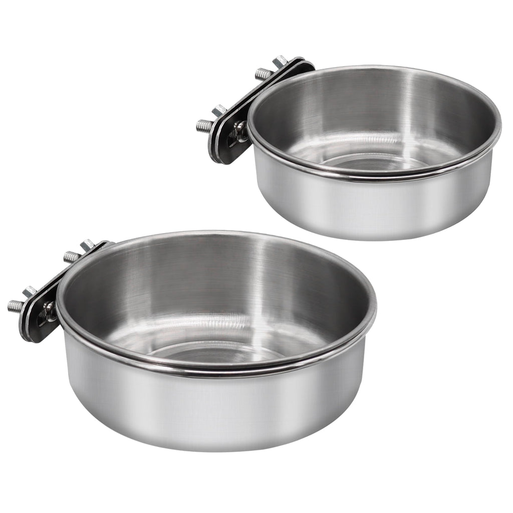 DVHEY Large Bird Feeding Dish Cups with Clamp Holder, 1 Pack