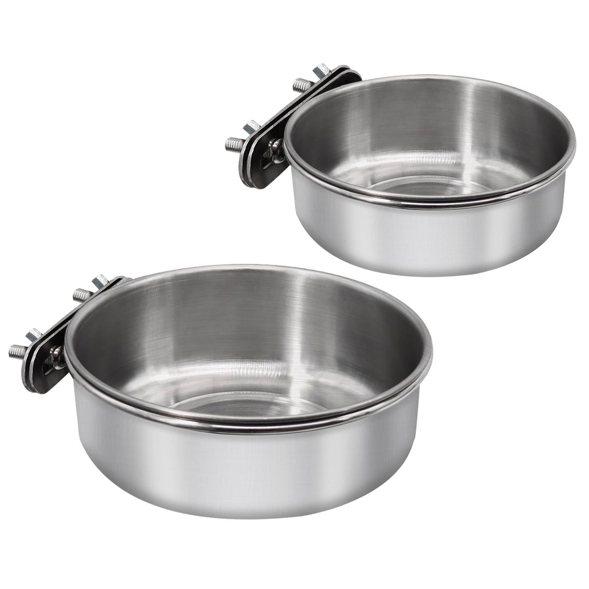 DVHEY Large Bird Feeding Dish Cups with Clamp Holder, 1 Pack