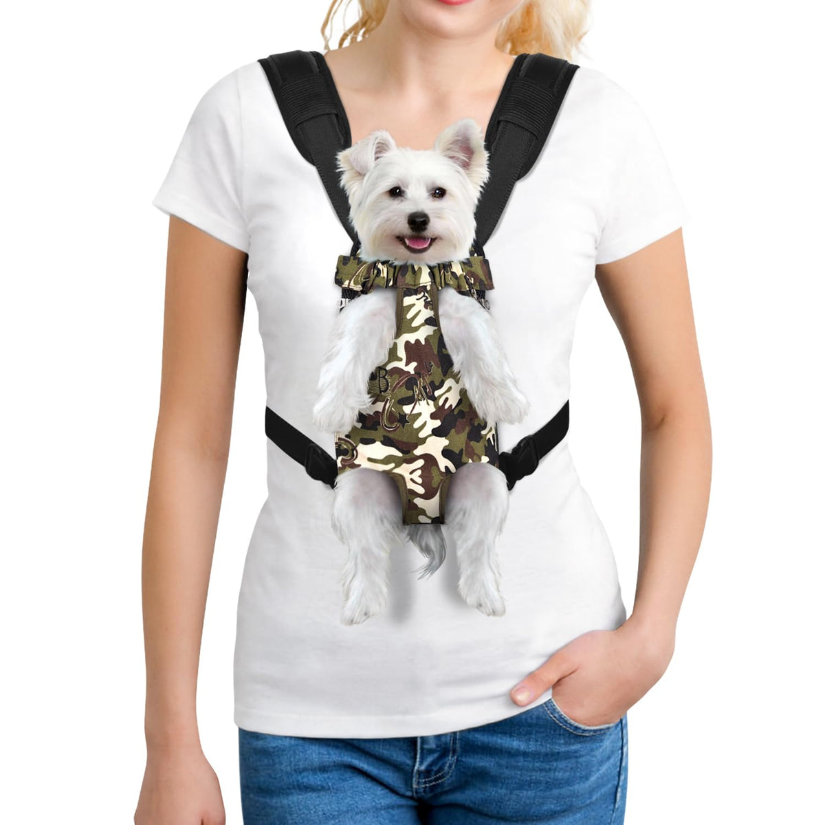 YUDODO Pet Dog Carrier Backpack Adjustable Front Carrier for Small Dog Cat