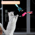 M JJYPET Retractable Cat Toy Wand 12 Packs Interactive Cat Feather Toys