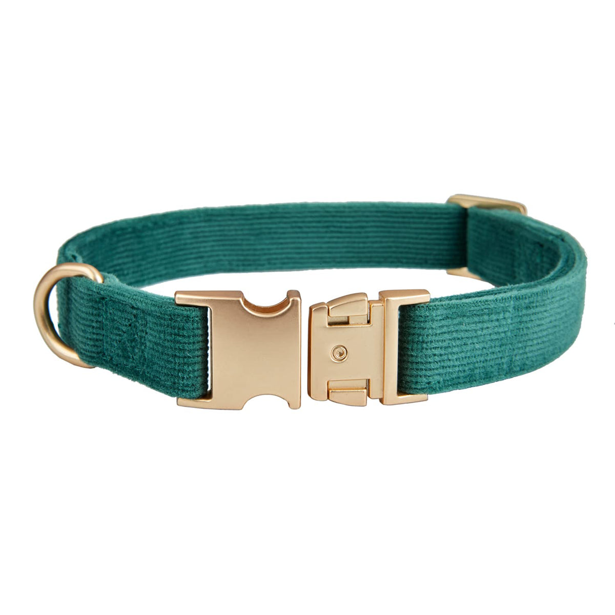 YUDOTE Soft Cotton Dog Collar with Metal Buckle Adjustable Heavy Duty Comfy Corduroy Collars for Small Medium Large Dogs,Light Pink,Large
