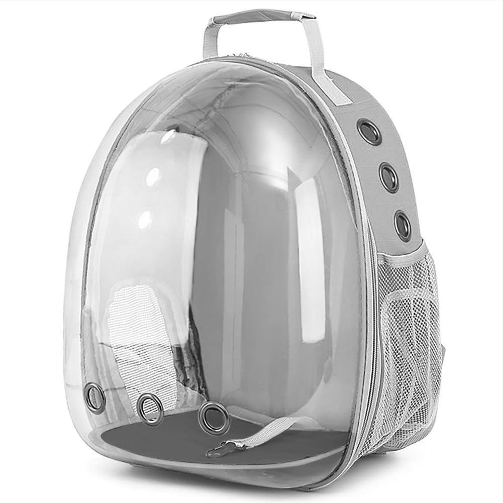 Pet Backpack Carrier,Bubble Backpack Cat Carrier,Pets and Small Dogs,Space Capsule Pet Carrier for Traveling, Walking, Hiking and Outdoor Activities (Gray)