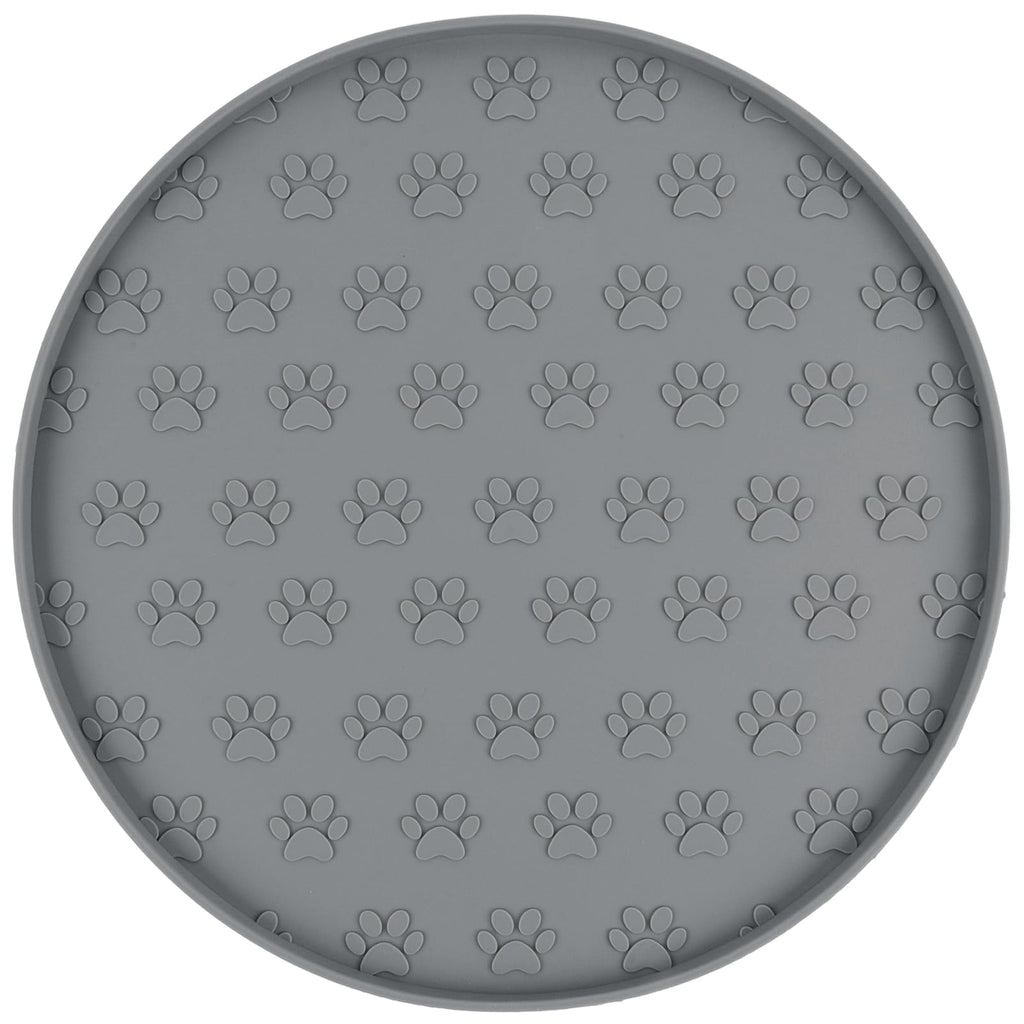 SUNLAND Silicone Pet Food Mat Dog Cat Feeding Bowl Mats Grey