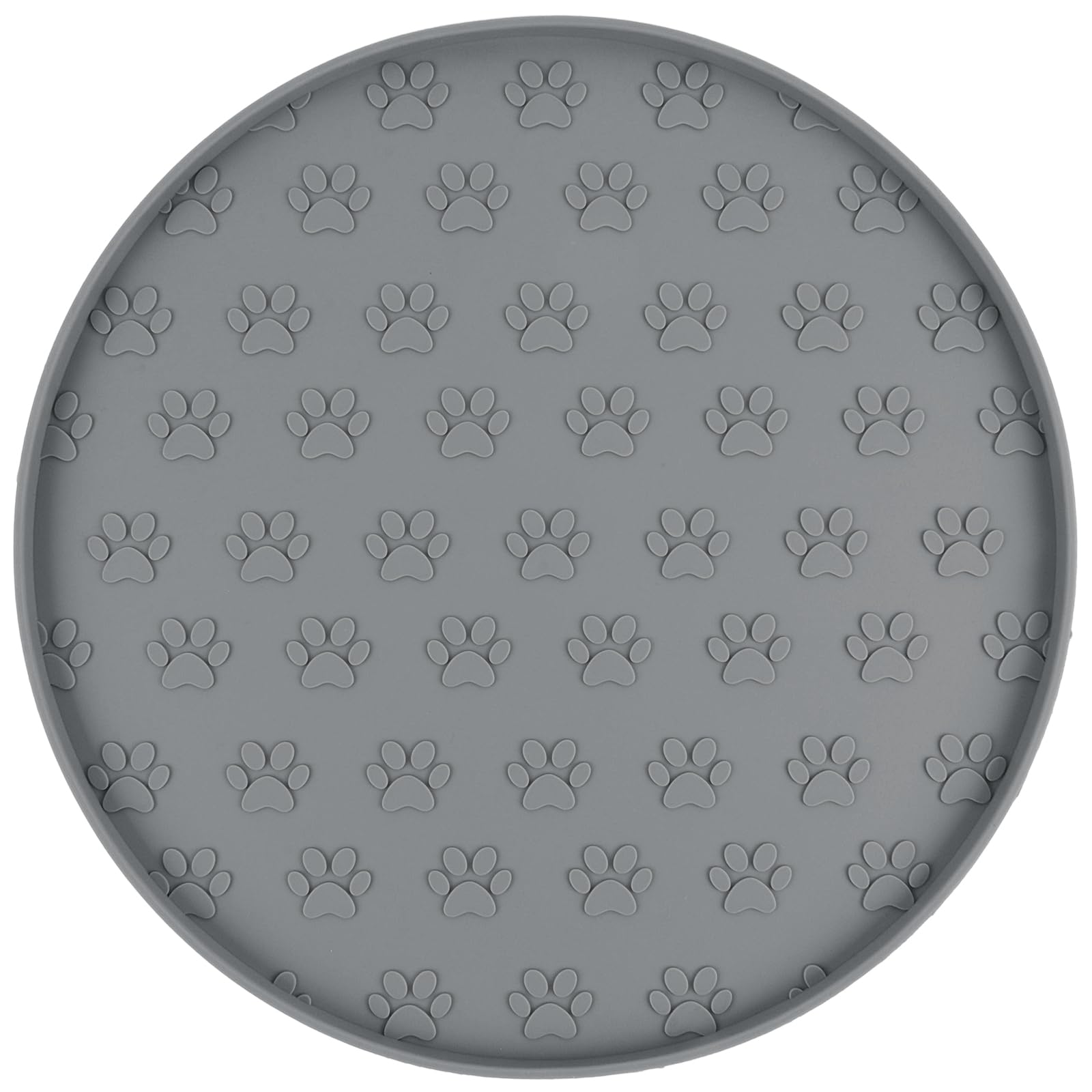 SUNLAND Silicone Pet Food Mat Dog Cat Feeding Bowl Mats Grey