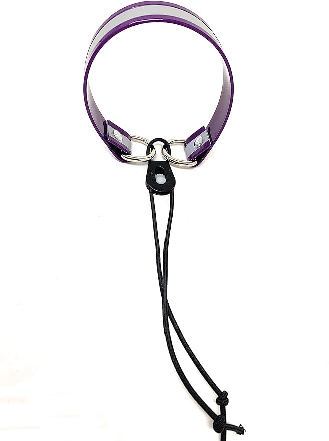 Sparky Pet Co Surefit 3/4" Bungee Dog Collar, Waterproof Biothane E-Collar Replacement Strap with Nexus Wheel Lock, Fits Garmin, Dogtra, SportDOG & Educator (Reflective Purple)