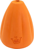 Chew King by Mammoth Premium Treat Dispensing Dog Toy, Durable Natural Rubber Chew Toy with Bacon Flavor, Safety Air Vent, Interactive Enrichment Toy for Aggressive Chewers, XXL - Orange