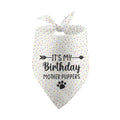It's My Birthday Mother Puppers White Dog Bandana Birthday Gifts for Dogs Photo Prop Party Supplies Puppy Dog Pet Bandanas Pet Scarf Accessories for Dog Mom