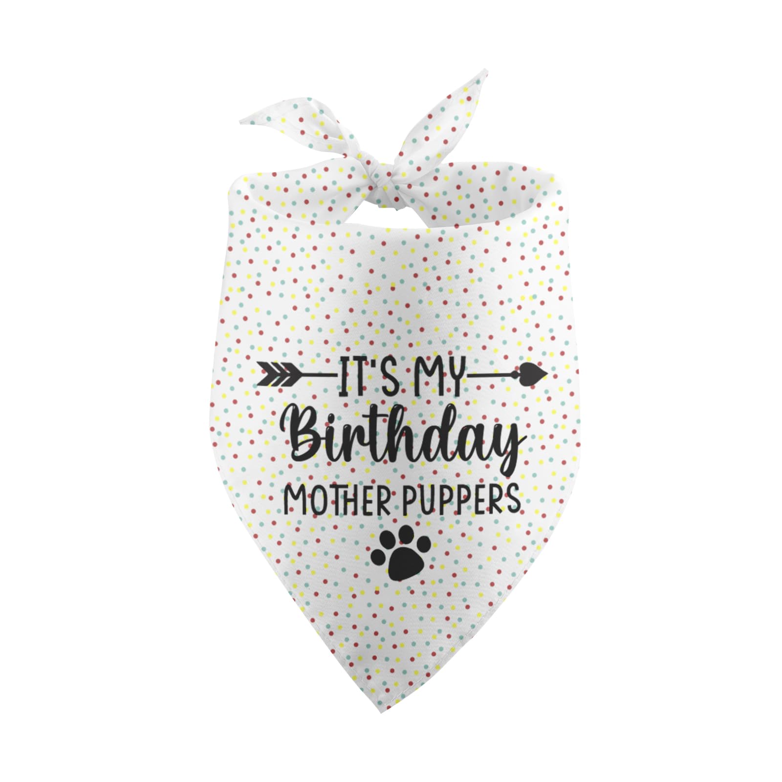 It's My Birthday Mother Puppers White Dog Bandana Birthday Gifts for Dogs Photo Prop Party Supplies Puppy Dog Pet Bandanas Pet Scarf Accessories for Dog Mom