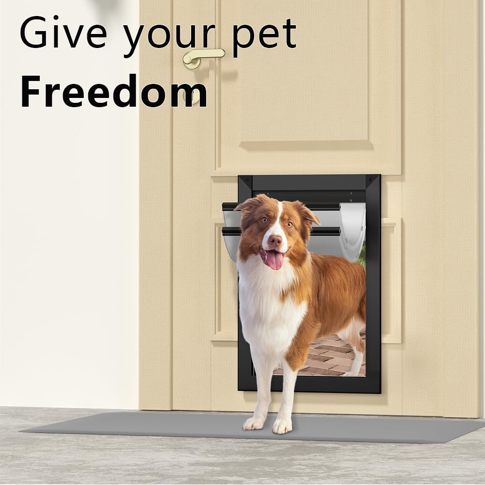 MAVRICPOWER Weatherproof Aluminum Large Dog Door for Door