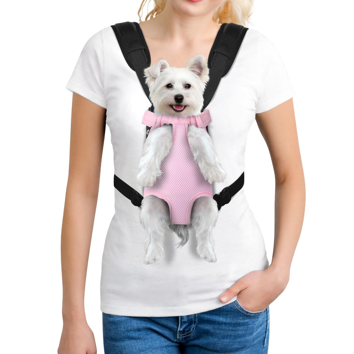 YUDODO Pet Dog Carrier Backpack Adjustable Front Carrier for Small Dog Cat