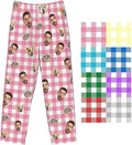 Custom Pajamas Pants Plaid Personalized Funny PJ Pant Design with Face Pajama for Men Women Dog Pet