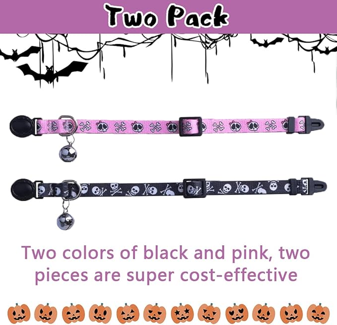 PUPTECK Cat Collar Breakaway with Bells, Adjustable Kitten Collar Outfit