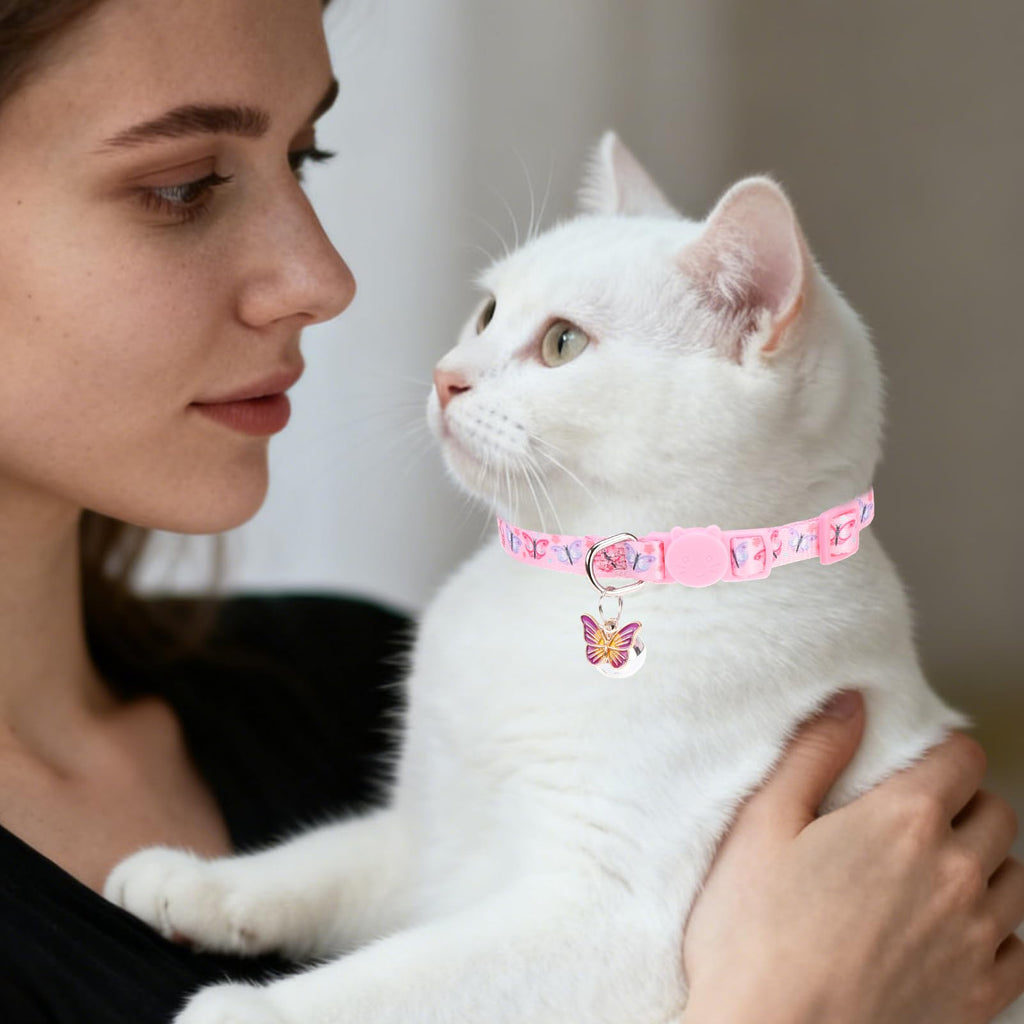 PUPTECK Cat Collar Breakaway with Bells, Adjustable Kitten Collar Outfit