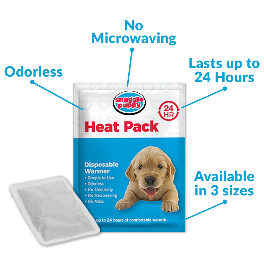 Snuggle Puppy Original Heartbeat Puppy Toy with Real-Feel Pulse & Heat Pack, Calming Sleep Aid for Puppy Anxiety, Crate Training, First Nights & New Puppy Transition - Biscuit Plus 6 Heat Packs