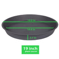 Bleuhome Plant Saucer, 2 Pack Largee Plant Saucer 18 19 inch (19", Cement Gray)