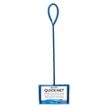 Penn-Plax Quick-Net Aquarium Fish Net - 5 x 4 in Fine Mesh, 16 in Vinyl-Covered Braided Long Handle - Small Aquarium Cleaning Tool for Gentle Fish Handling - Use in Freshwater & Saltwater Tanks - Blue