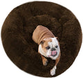 Plush Calming Donut Dog Bed for Small to Medium Dogs, 28 Inch Round Pet Bed
