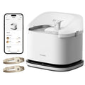PETLIBRO Cats Water Fountain for Multi Cats, Cat Fountain with RFID Recognition Each Pet, 3L/101oz Pump-Free Cat Water Fountain Stainless Steel Tray, 2.4G Wi-Fi APP Pet Water Fountain x2 Collar Tags
