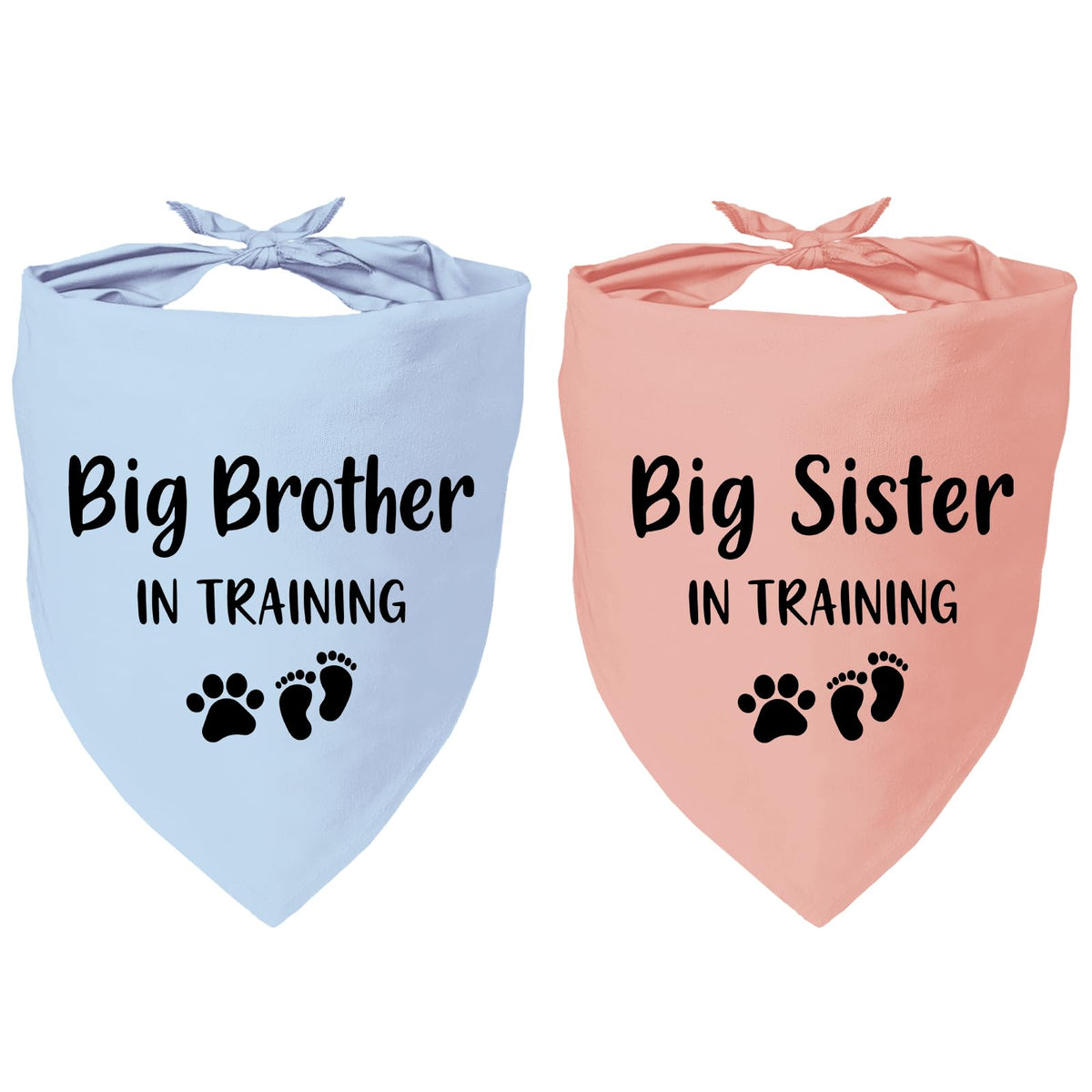 2 Pack Dog Bandana Pregnancy Announcement, Baby Security in Training and Head of Security Gender Reveal Puppy Dog Scarf Accessories, Adjustable Pet Bandana Scarf for Small Medium Large Dogs
