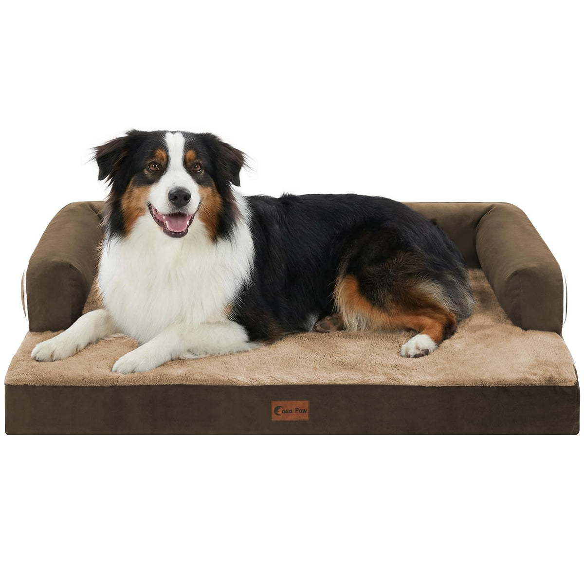 Casa Paw Orthopedic Washable Dog Bed for Extra Large Dogs, 45x35in, Grey