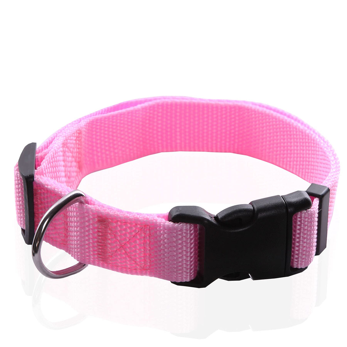 Adjustable Nylon Dog Collar, pet Collar 1 Inch 3/4 Inch 5/8 Inch Wide, for Large Medium Small Dogs (L(1" x 16-23"), Brown)