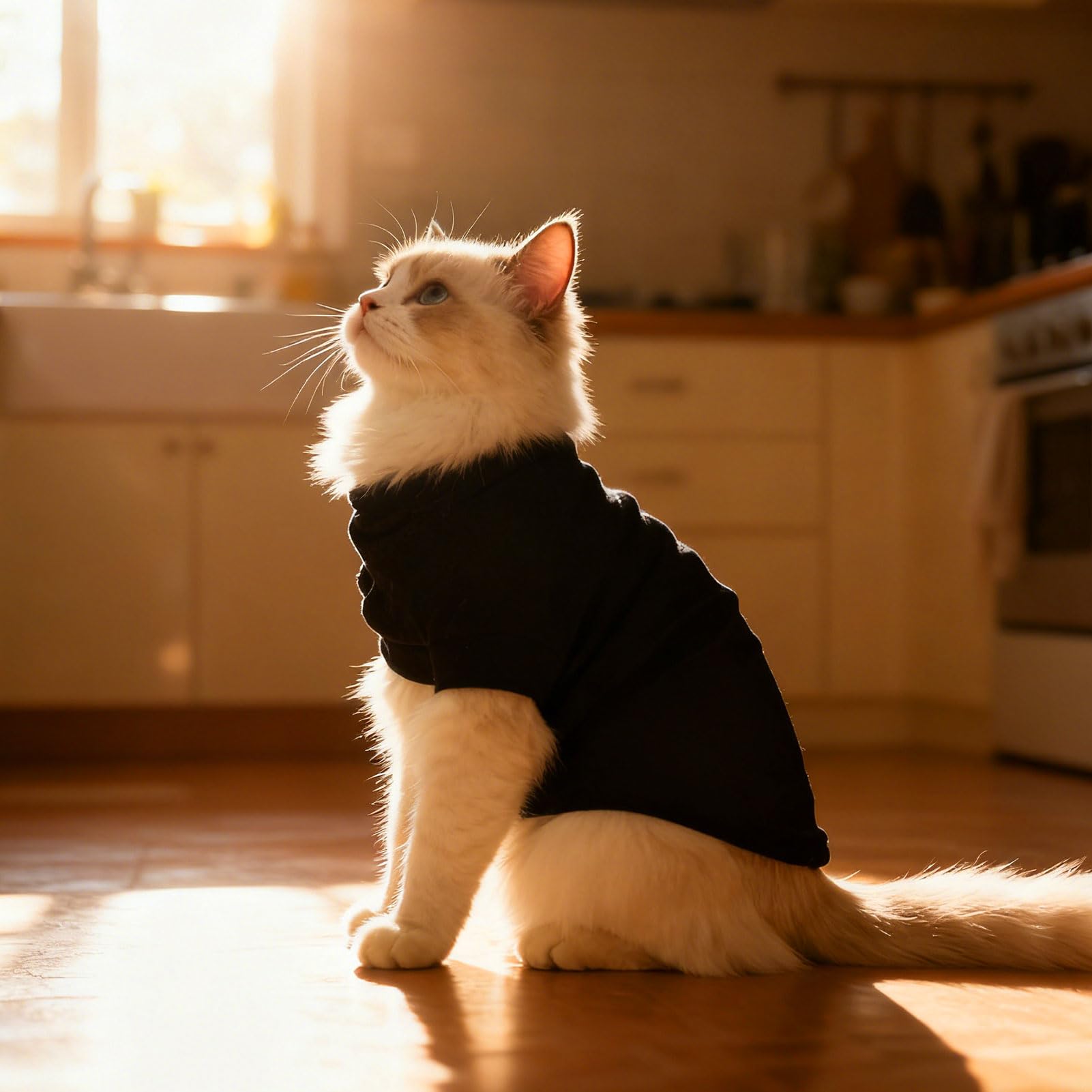 EXPAWLORER Cat Sweater Warm Fleece Pet Clothes for Cats Only