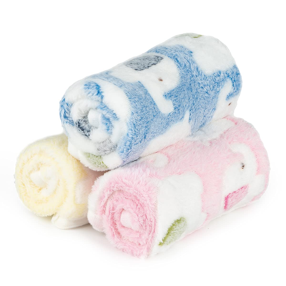 Dono 1 Pack 3 Dog Blankets, Soft Fluffy Fleece Pet Blanket Warm Sleep Mat Paw Print Design Puppy Kitten Throw Blankets Doggy Blanket for Dogs
