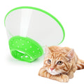Pet Cone Recovery Dog Cone Adjustable Dog Collar Clear Padded Collar with Breathable Soft Edge, Plastic Puppy Cone Protect The Neck Surgery Recovery, Designed for Cats and Puppies (Small, Green)