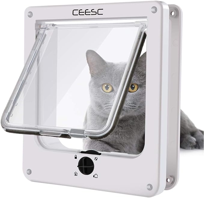 CEESC X-Large Cat Door for Interior/Exterior, for Pets <24.8"