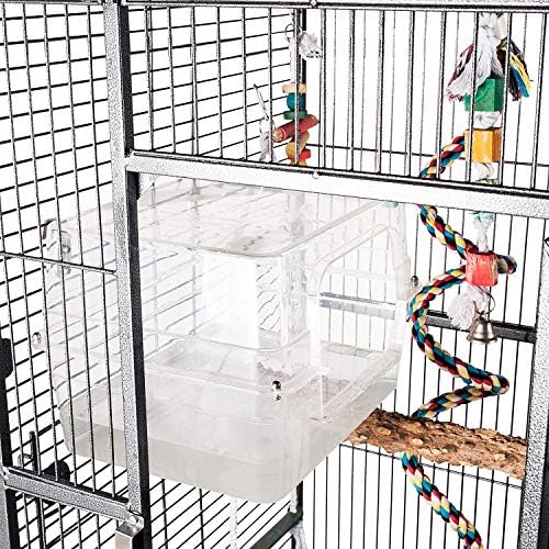 Colorday Large Bird Bath for Cage, Parrot Bath for Parakeet, African Grey,, Conure, Cockatiel(13X11X8 inch)