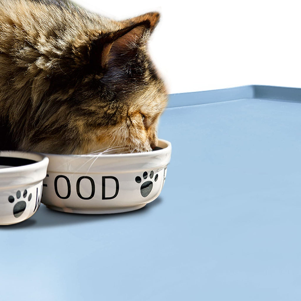 Silicone Dog Food Mat Waterproof Pet Feeding Tray for Small Medium Dogs
