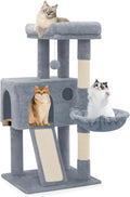 Athena Collection 36" Cat Tree Tower for Indoor Cats, Light Gray