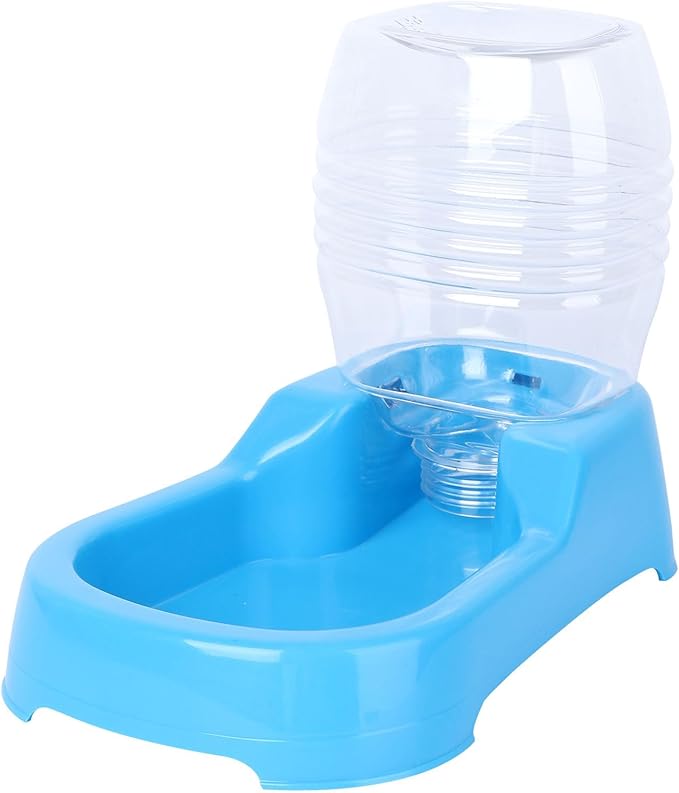 POPETPOP Pet Water Feeder Bowl Automatic Drinking Water Dispenser for Small Dogs and Puppies 7.48X5.90X4.33In Durable Eco-Friendly Design for Home and Pet Shops