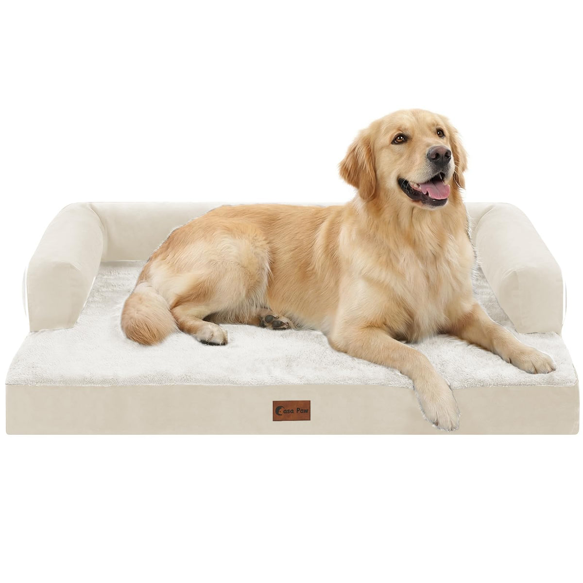 Casa Paw Orthopedic Washable Dog Bed for Extra Large Dogs, 45x35in, Grey