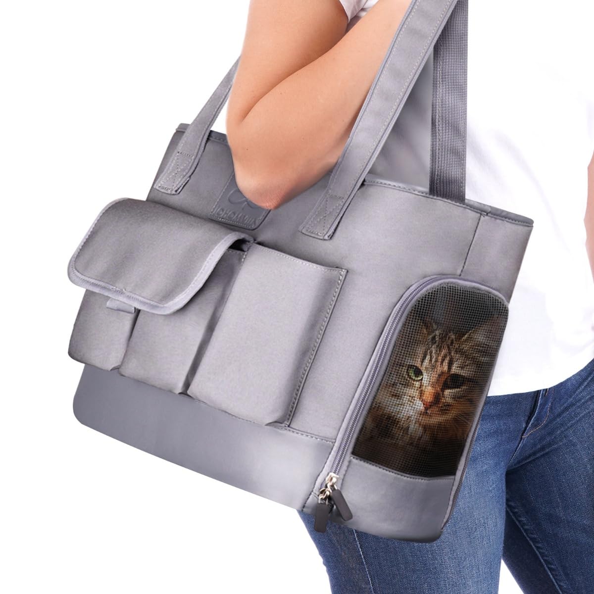 Johomviin Dog Carrier, Cat Carrier, Pet Carrier, Foldable Waterproof Premium Oxford Cloth Dog Purse, Portable Bag Carrier for Small to Medium Cat and Small Dog