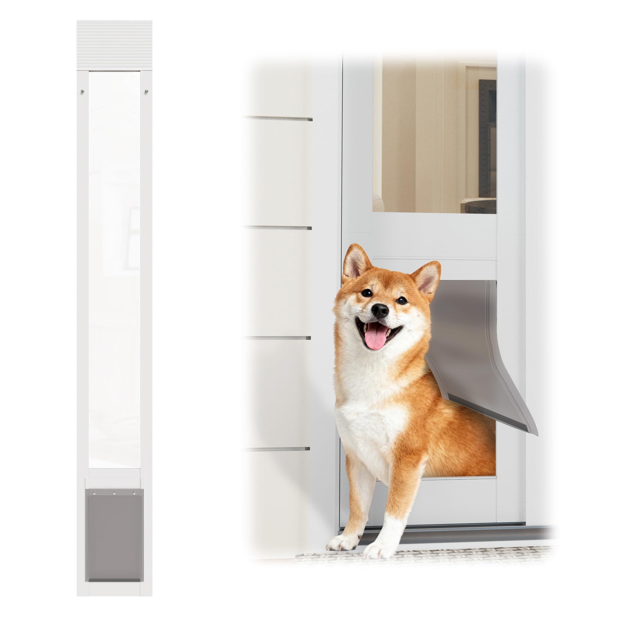 Sliding Door Dog Door Insert,07"x 11" Flap Insert Size for Doggy Doggie