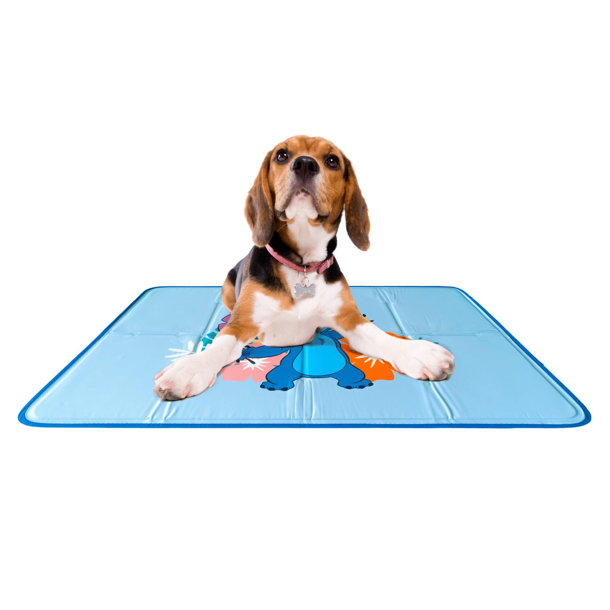 The Green Pet Shop Cool Pet Pad - Medium, Blue - Self-Cooling, Pressure Activated Mat for Dogs & Cats from 21-45 lbs - Non-Toxic Gel, No Water Needed