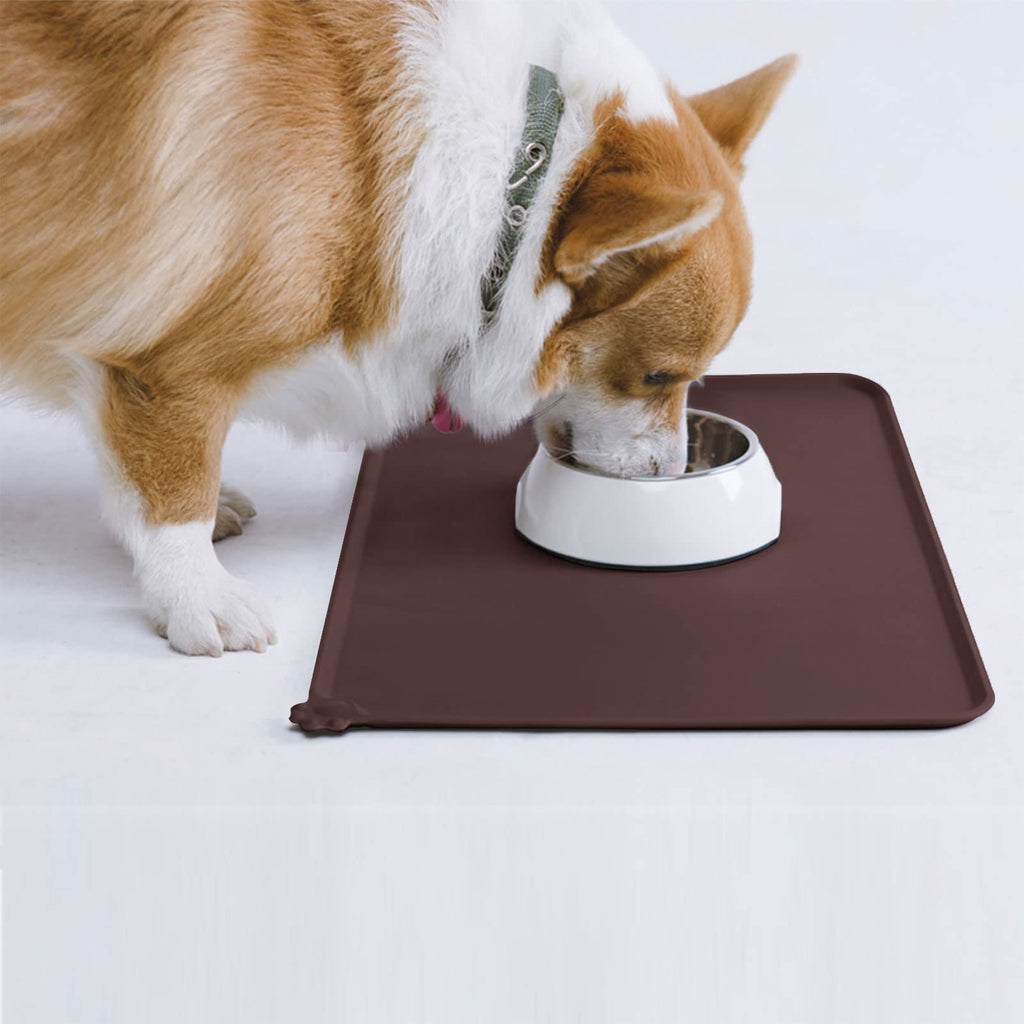 AUDWUD Waterproof Silicone Pet Feeding Mats,Anti Slip Dog Food Bowl Pad
