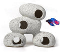 AWXZOM Aquarium Rock Decorations Resin Cichlids Rock with Artificial Moss Betta cave Betta Fish Tank Accessories Fish hides for Aquarium (Rock Cave)