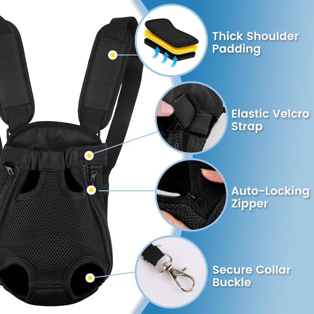 Mosago Dog Backpack Carrier, Front Chest Carrier for Small Dogs 2.5-4 lbs
