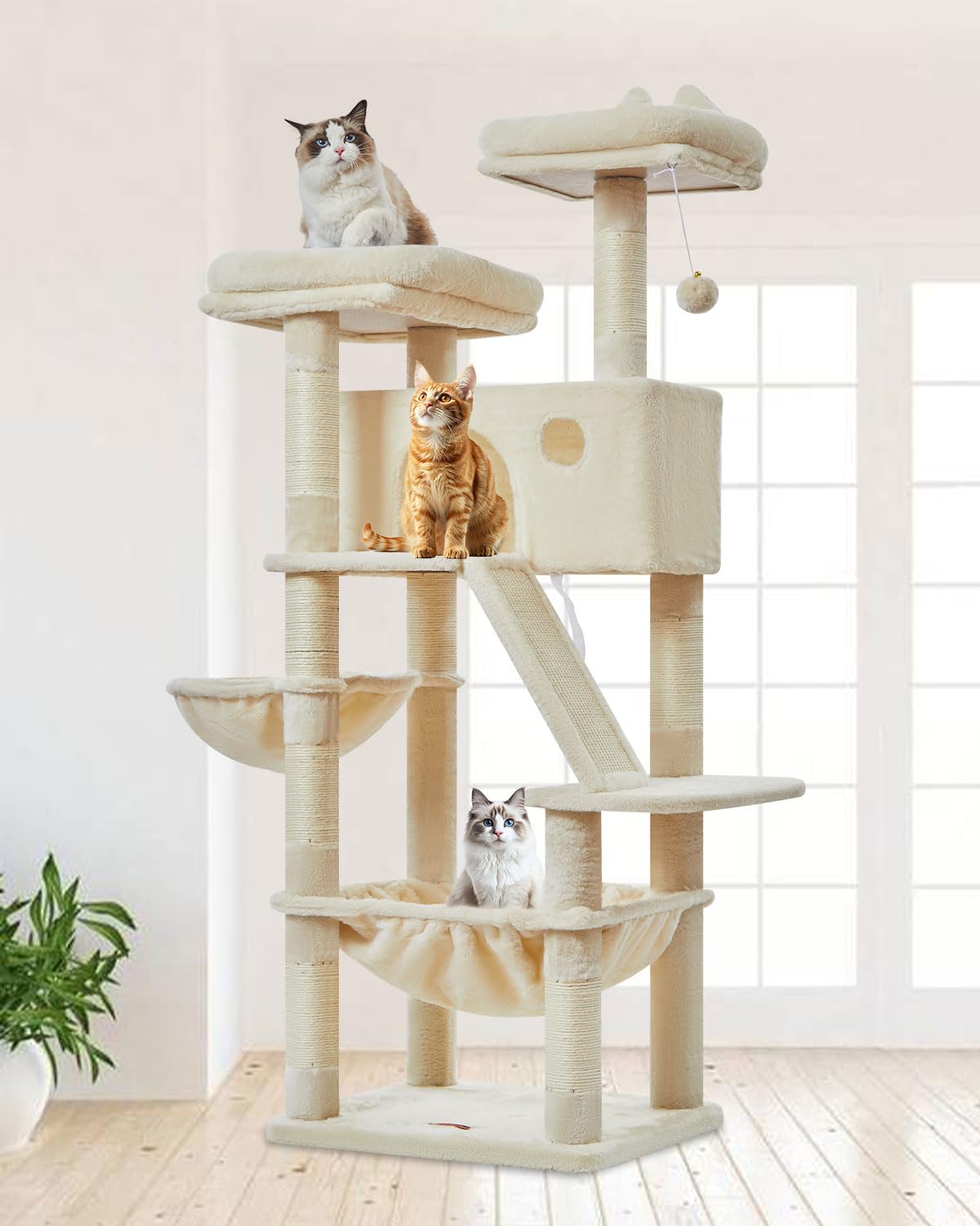 Taoqimiao Gothic Cat Tree, 71 in Extra Large Cat Tower for Inddor Cats
