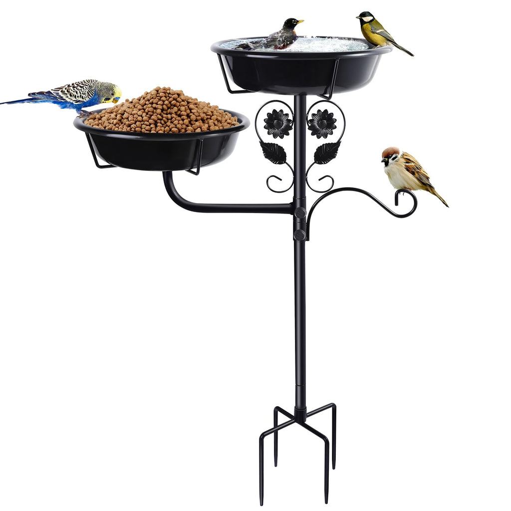 32.7 Inch Metal Bird Bath for Outside, Bird Baths for Outdoors, Bird Feeder