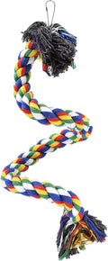 WishLotus Bird Perches, Parrot Colorful Climbing Rope Swing Toys Parrot Stand with Bell and Hanging Clip for Parrots, Budgies, Macaws, Parakeets, and Other Small Birds. (50cm)